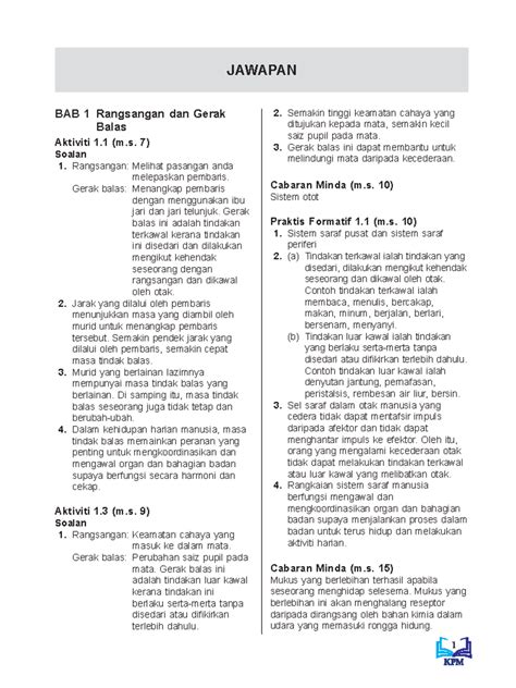 Jawapan Buku Great Mindset Sains Tingkatan 3 Image