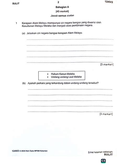 Jawapan Percubaan Spm 2021 Sejarah Kelantan Image