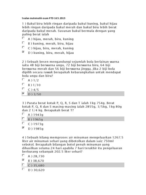 Soalan Matematik Exam Ptd Image