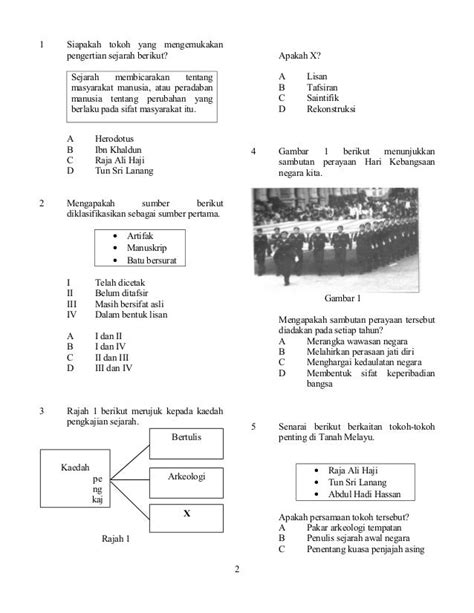 Soalan Struktur Sejarah Tingkatan 1 Bab 3 Image